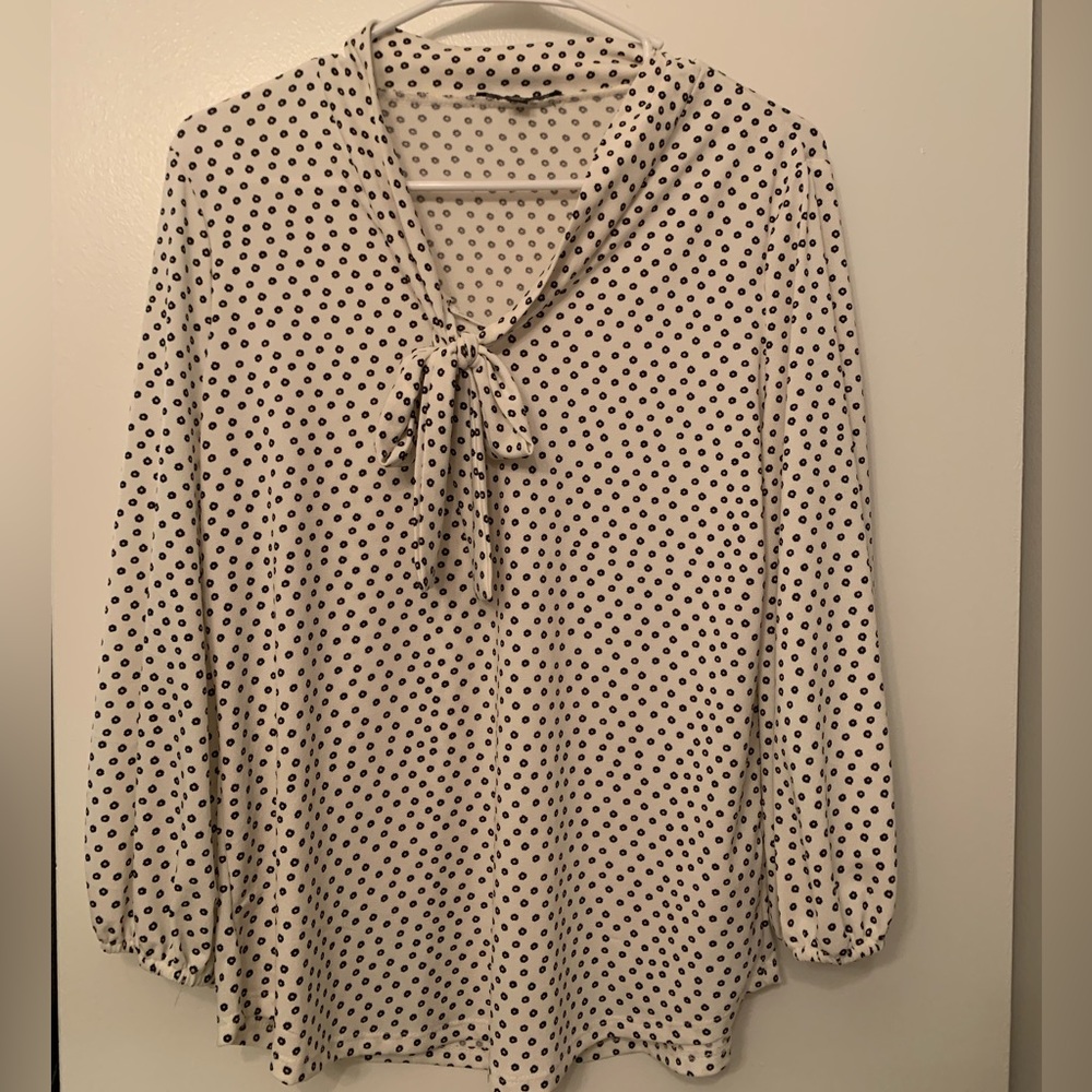 White blouse with bow